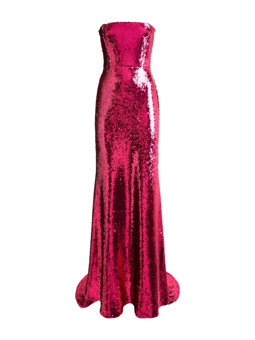 NWOT Alex Perry Sequin Strapless Gown Fuchsia Evening Gown in raspberry